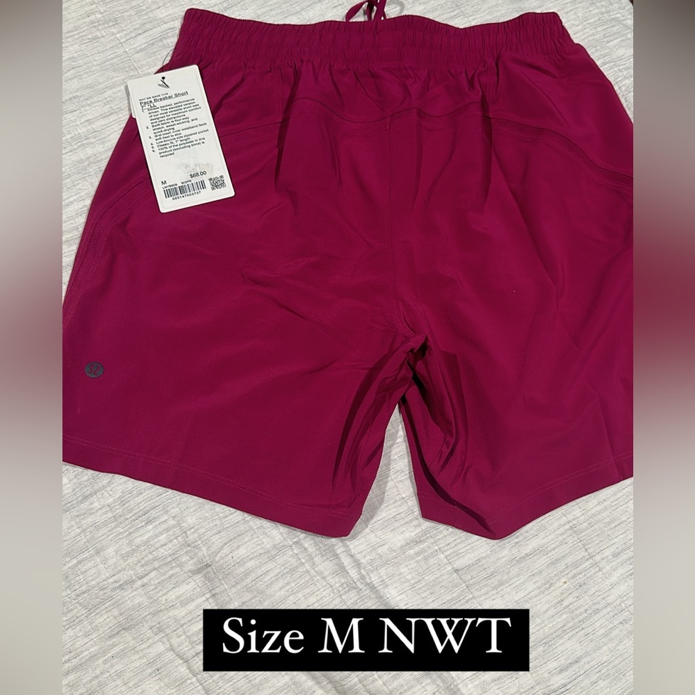 Lululemon mens pace breaker shorts size m